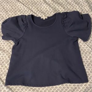 eri + ali ruffle sleeve top